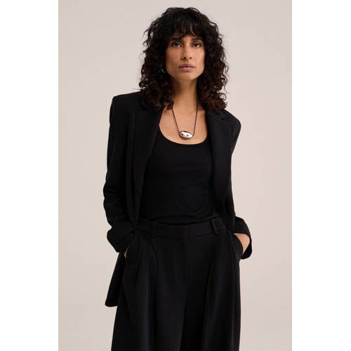 WE Fashion WE STUDIO regular fit blazer - zwart