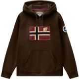 NAPAPIJRI Sweatshirt 'B-ARCHIVE' lichtbeige / navy / donkerbruin / bourgogne
