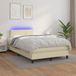Maison Exclusive - Lit boxspring avec matelas et éclairage LED, couleur crème, 120 x 200 cm, similicuir
