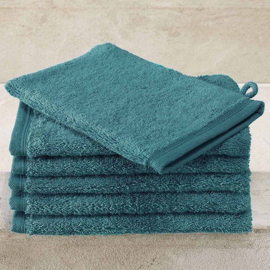 De Witte Lietaer Contessa Washandjes - Lake Green - 6 stuks