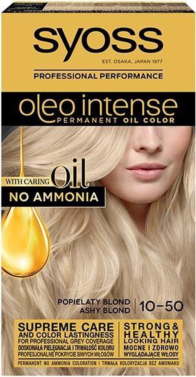 Syoss Oleo Intense 10-50 Ash Blonde Hair Dye