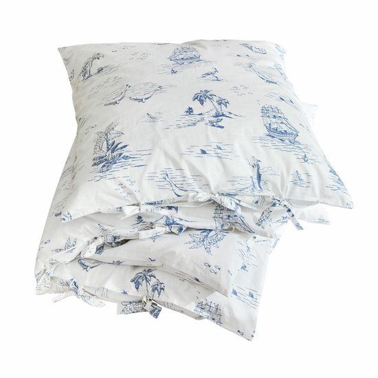LOBERON Beddengoed Douxie crème/blauw