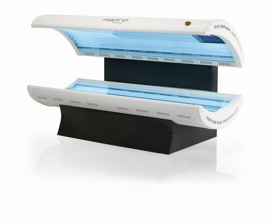 Hapro Topaz 24/1C zonnebank - 400w gezichtsbruiner - Wit - 2 jaar garantie