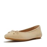 FitFlop Dames ballerina's Delicato Cappuccino Leer Maat 39