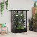 Maison Exclusive - Jardinière surélevée avec treillis et toit, couleur noire, dimensions : 124 x 40 x 121 cm, matériau : polypropylène