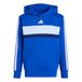 adidas Seasonal Essentials Tiberio 3 Stripes Fleece Hoodie Sweatshirt, team royal blue/white/glow blue, 7-8 Years