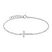 Lucardi Dames Zilveren armband kruis - Armband - 925 Zilver - Zilverkleurig - 19 cm
