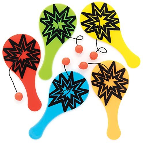 Baker Ross Mini Paddle Bal Set (5 stuks) Knutselspullen en Speelgoed voor Kinderen