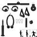 FFitness Gym Poeliesysteem Trekkabel Poelie Fitnessaccessoires 13-Delige Multifunctionele Trektoren Voor Thuisgym
