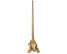 WallCharmers Gouden Metalen Keukenrolhouder voor Toiletpapier of Keukenrollen, voor Vloer of Aanrecht, Gouden Hond