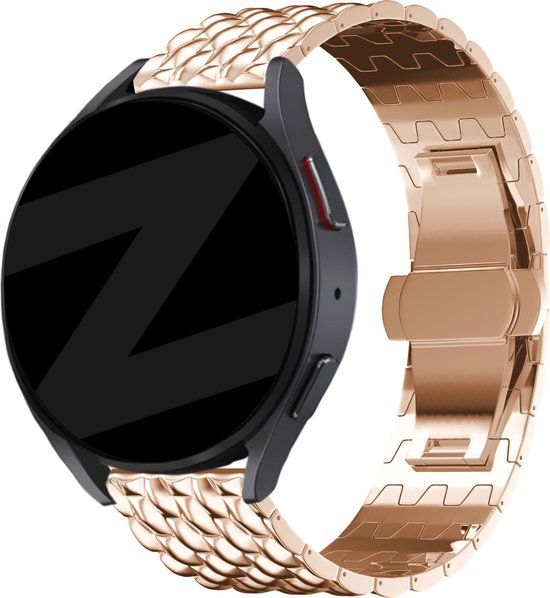 Bandz 20mm Steel Band 'Dragon' - Rose Gold - Compatible with Samsung Galaxy Watch, Polar, & More