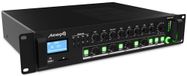 Audibax Zone 360BT audioversterker voor meerdere zones, uitgangsvermogen 360 W, meerdere kabelingangen, audio-mixer met Bluetooth, USB- en SD-aansluiting, fantoomvoeding