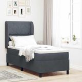 Maison Exclusive - Lit boxspring avec tête de lit gris foncé 200 x 80 cm, velours