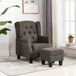 Maison Exclusive - Fauteuil avec repose-pieds, tissu taupe