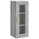 VidaXL Meuble haut, gris Sonoma, 34,5 x 34 x 180 cm, panneau de particules