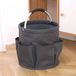Holland Connections Sac de rangement pour outils, seau de rangement pliable, sac de jardin en tissu Oxford avec couches de séparation, sac de rangement pour jouets de plage, Gris, Tissu, Avec poignée, Poignée en Aluminium