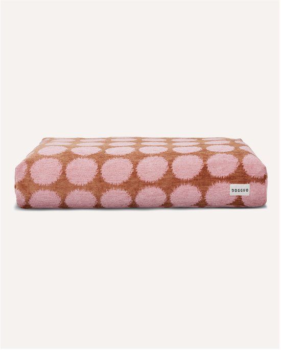Dogguo Dot Bed - Hondenmatras - 85x55x15 cm Mokka Pink M
