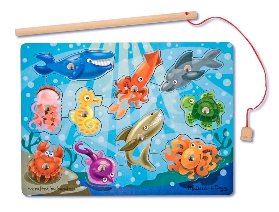 MELISSA & DOUG Houten Visspel Magnetisch - Puzzel - Rood - 3+ jaar