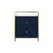DKD Home Decor Nachtkastje Kristal Blauw Gouden