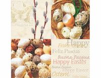 Servetten Eggs Servetten van natuurlijk papier, 33 x 33 cm, 20 stuks, Pasen