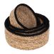 Dixie Panier Emil seagrass petit Lot de 4 Nature-noir