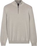 Baileys Heren Trui Half zip Trui Pullover met rits Grijs mêlee Katoen Regular Fit