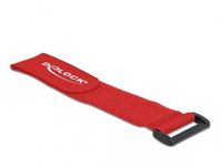 Delock The Launch Distribution Haak-en-lus kabelbind met lus l 280 x w 38 mm rode 3 stuks