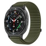 Samsung Galaxy Watch 8 - 40mm / 44mm Nylon Ribbelbandje - Donkergroen