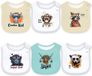 Maiwamita 6-pack waterdichte katoenen babyslabben voor meisjes en jongens met drukknoop