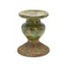 Creative Co-Op Tweekleurige noodlijdende groene terracotta sculptuur kaarsenhouder