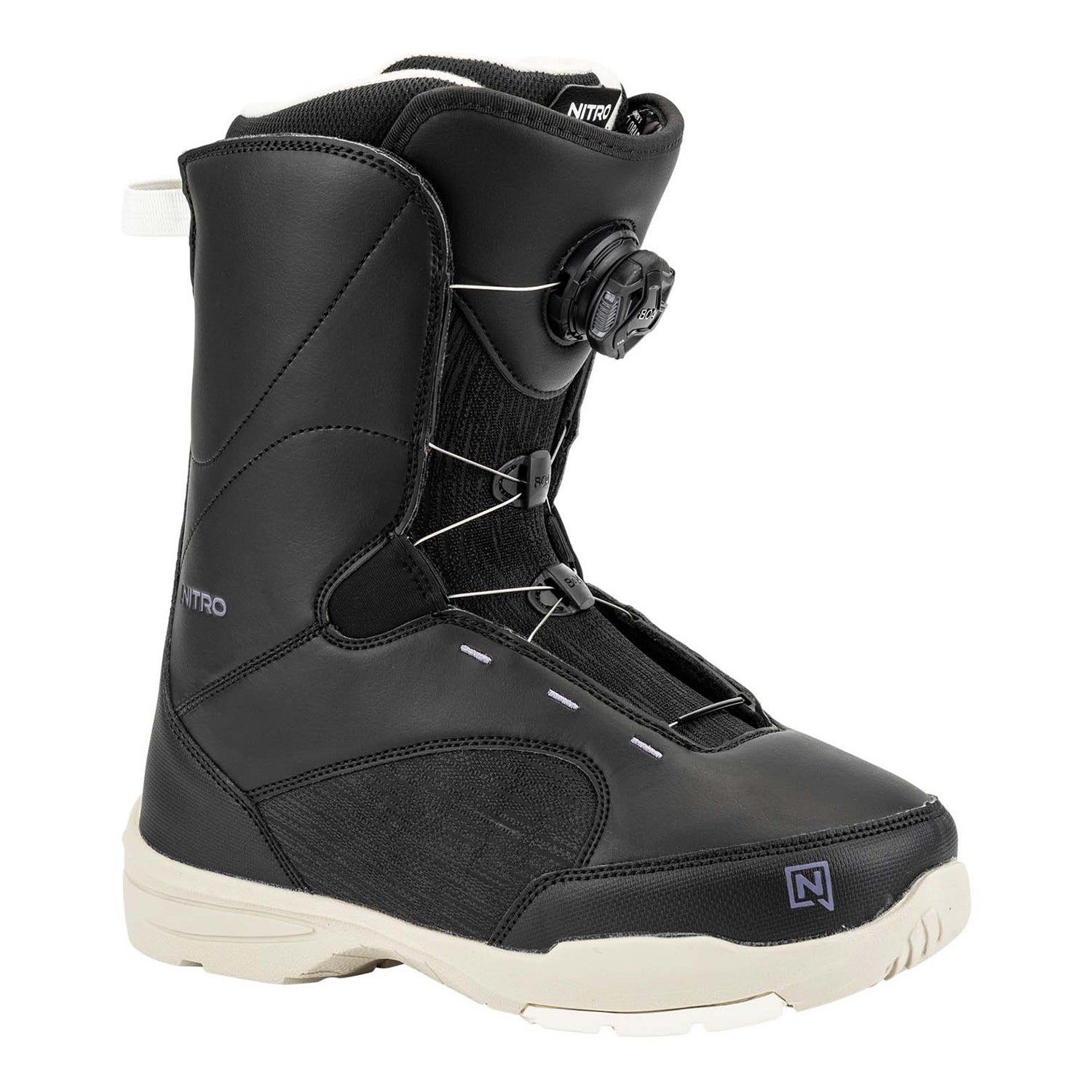 Nitro Flora Boa Snowboardboot, voor dames, zwart, maat 25,5