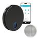 plikc - WIFI wandstofzuiger met axiale afzuiging serie Ario W met vochtsensor en timer - 100% Made in Italy + wandrooster (goud Ø 118, zwart)