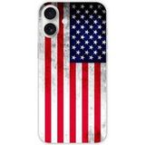 Apple iPhone 16 Plus Amerikaanse vlag siliconen hoesje