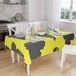 Bonamaison Tafelkleed, Anti-Mold, Sneldrogend, Waterdicht, 100% Polyester Tafellaken, Neon Geel, Rook, 140 x 160 Cm