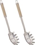 5five pastalepel Paris - 2x - 32 cm - RVS - aluminium - beige/zilver