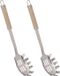 5five pastalepel Paris - 2x - 32 cm - RVS - aluminium - beige/zilver
