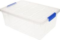 PLASTICFORTE Opbergbox met deksel - 9 liter - transparant - kunststof