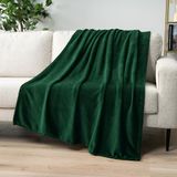 PAVILIA Smaragdgroene fleece deken voor bank, donkergroen bos super zachte donzige flanellen plaid voor bank, luxe pluche microvezel beddeken, gezellige decoratieve fluwelen geschenkdeken, 50x60 cm