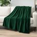 PAVILIA Smaragdgroene fleece deken voor bank, donkergroen bos super zachte donzige flanellen plaid voor bank, luxe pluche microvezel beddeken, gezellige decoratieve fluwelen geschenkdeken, 50x60 cm
