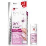 Eveline Cosmetics Soin des ongles 6 en 1 Teinte Rose Perle Soin des ongles, 5 ml