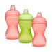 Munchkin Mighty Grip Cups | Trainer peuter en babyfles | BPA-vrij | morst niet | lekvrij | baby spenen beker vanaf 9+ maanden | peuterfles 10oz/296ml | verpakking van 3 | roze & groen