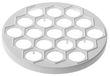 Moule à raviolis en plastique - Moule rond pour raviolis et pelmeni - 19 cavités - Diamètre 26 cm - 1 pièce - Blanc