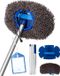 Set de housses professionnelles pour brosses de lavage de voiture 21x28cm (700 GSM) - Incluant manche télescopique et tête pivotante à 180°