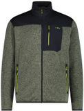 CMP Technische gebreide jacquard fleece Mannen sage/antracite XXXL