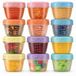 Boîte de conservation - 120 ml - Set de 12 - Plastique - Sans BPA - Avec couvercle à vis