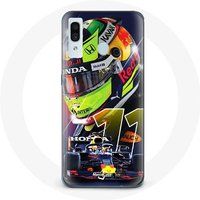 Maniacase Hoesje voor Samsung Galaxy A40 Formule 1 Sergio Pérez F1 autocoureur