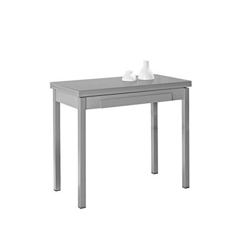 ASTIMESA Type boek, keukentafel, metaal, grijs, 80 x 40 cm