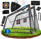 KESSER® But de football pour enfants, set de 2 pop-up, pliable, avec arceaux en fibre de verre et filets de but de haute qualité pour intérieur, extérieur et jardin, avec sac de transport, 6 cônes, pompe à ballon, cible de tir