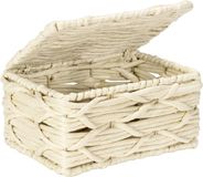 Merkloos Wenko Opbergmand Vabriano met deksel, papier, beige, 19 x 10 x 14 cm