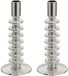 Atmosphera Kandelaar van Glas - Zilver - 2 stuks